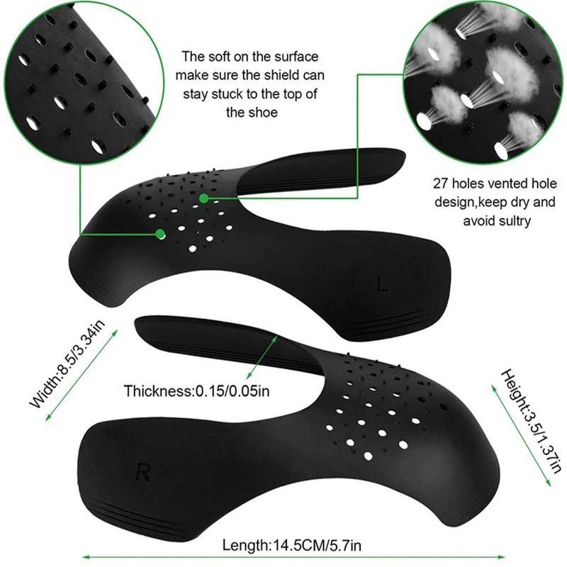 5 Pairs Lightweight Anti-Creas - Crease Protector Toe recension och pris