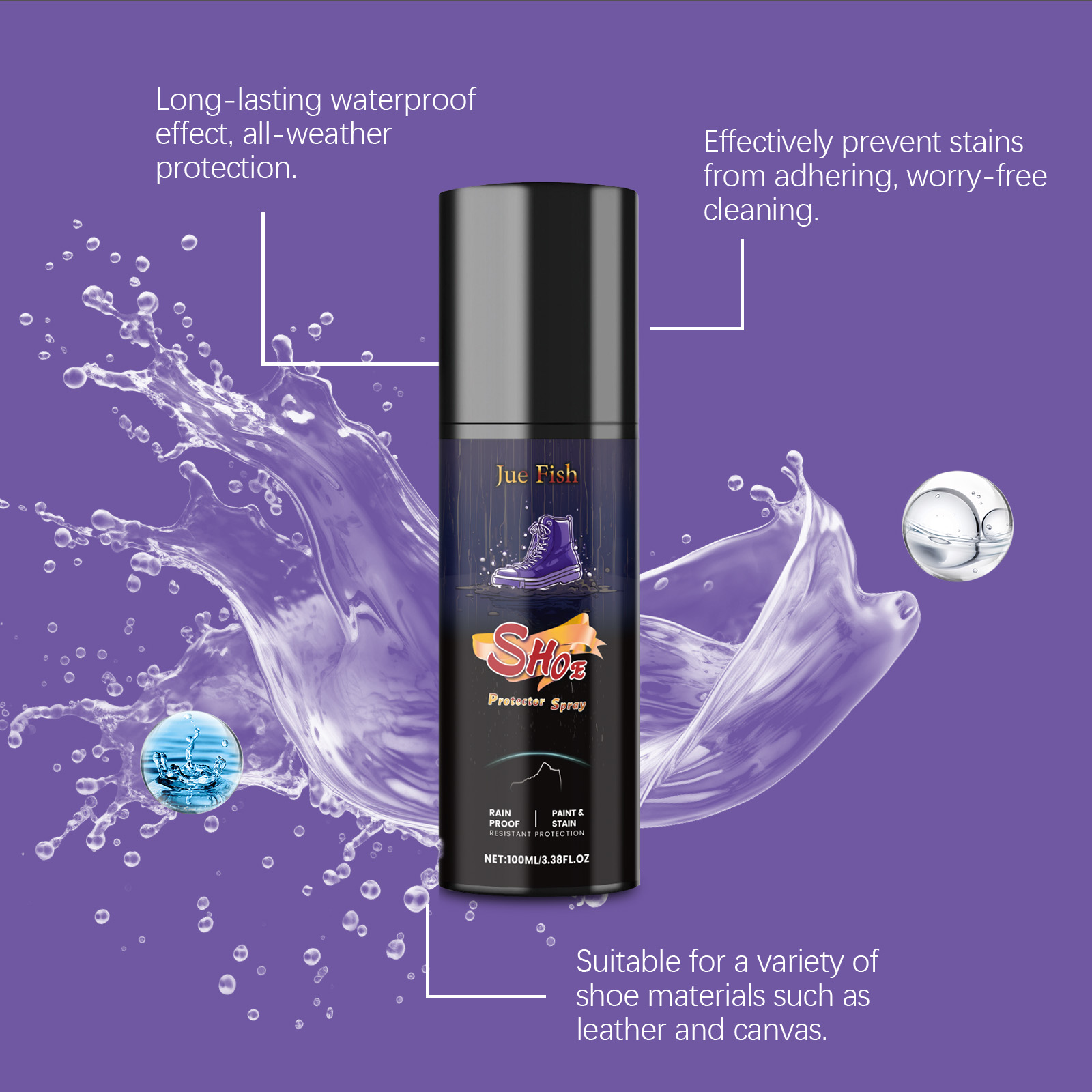 100ML Shoe Protector Spray Cle - Waterproof Spray Shoe recension och pris