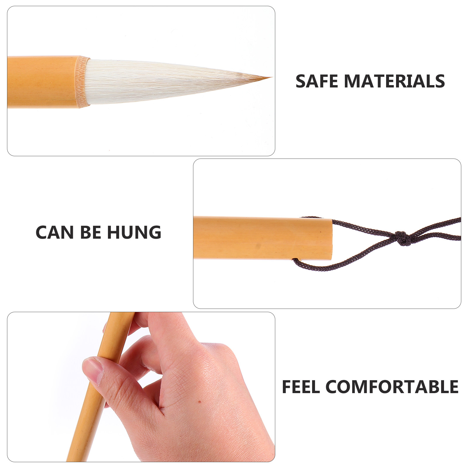 3Pcs Chinese Calligraphy Brush - Brush Bristle Set recension och pris