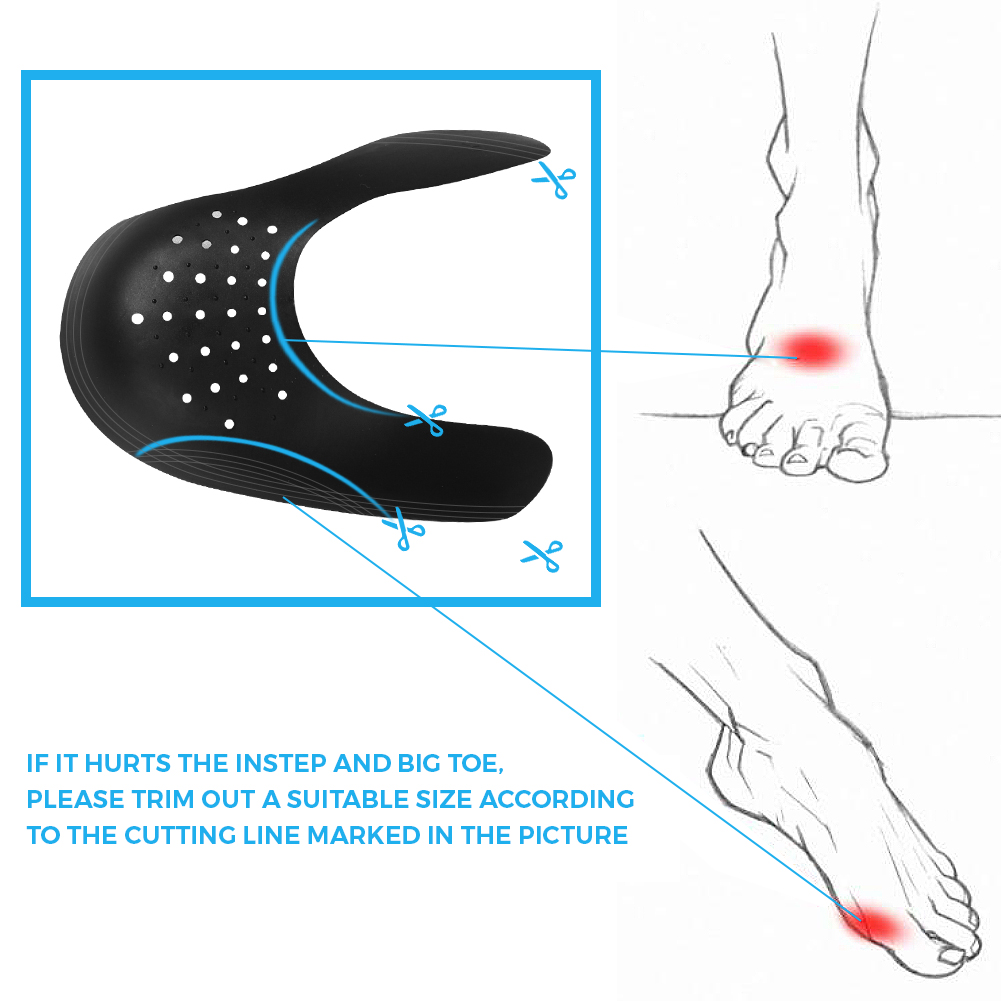 New 1 Pair Anti-Wrinkle Crease - Crease Protector Toe recension och pris