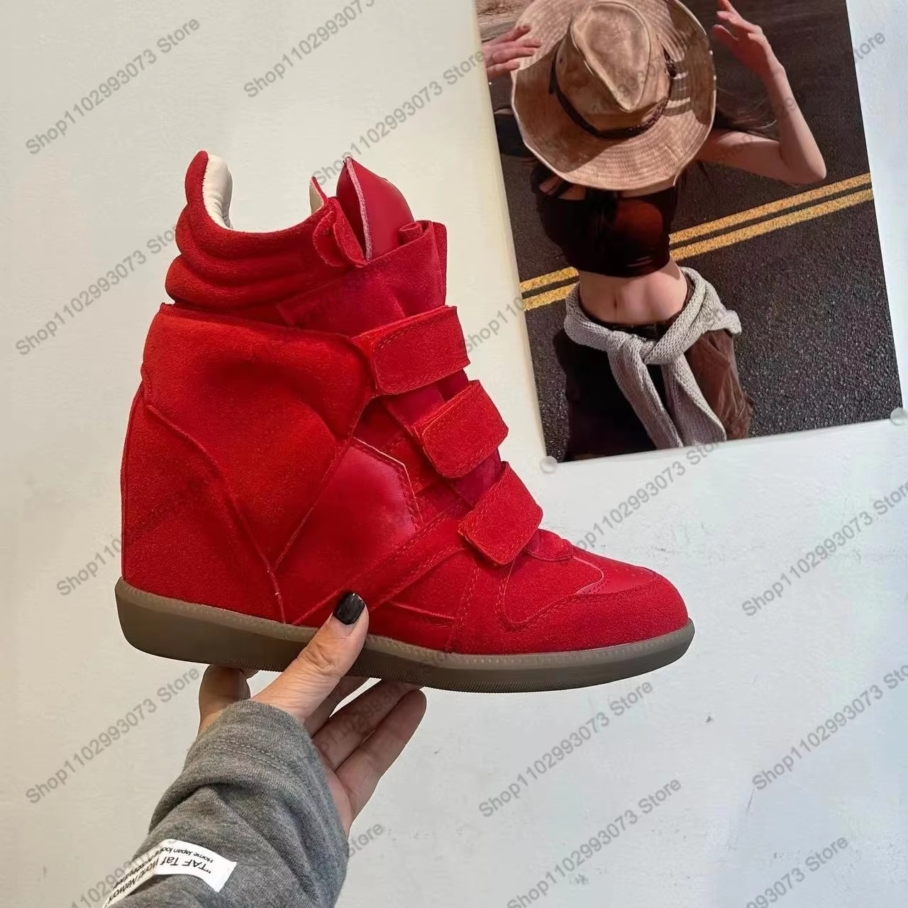Women Hidden Wedge Heel High‑T - Leather Sneaker Care Kit recension och pris